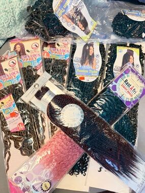 Mixed Pack of Curly Faux Locs & Passion Twist Synthetic Hair
